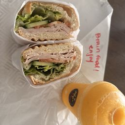 Turkey sandwich & smoothie Turkey sandwich & smoothie