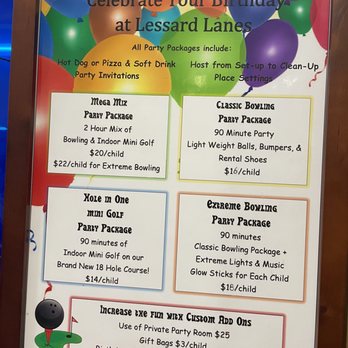 Lessard Lanes - Party packages - Bowling Near Me - Plainville, Connecticut