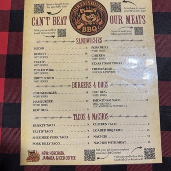 Dirty South BBQ House - Menu - Barbeque Near Me - Yuma, Arizona Dirty South BBQ House - Menu - Barbeque Near Me - Yuma, Arizona