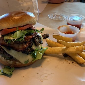 The Burgerly - This is the wonderful . The big bag of fries in on the background. I was barely able to finish the burger and a few incredible fries! - Burgers Near Me - New Hope, Pennsylvania The Burgerly - This is the wonderful . The big bag of fries in on the background. I was barely able to finish the burger and a few incredible fries! - Burgers Near Me - New Hope, Pennsylvania