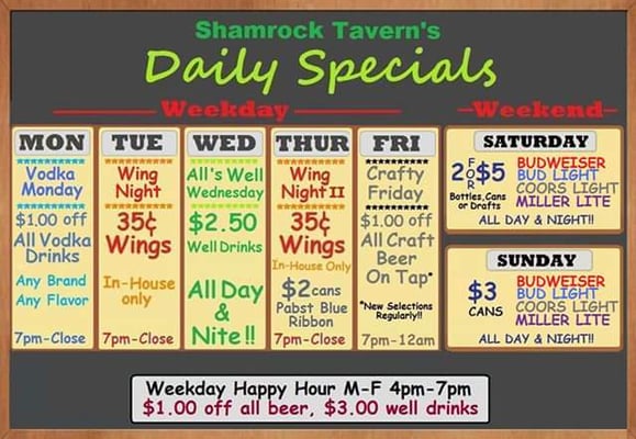 Menu photo 7 Shamrock Tavern Cornwall, NY