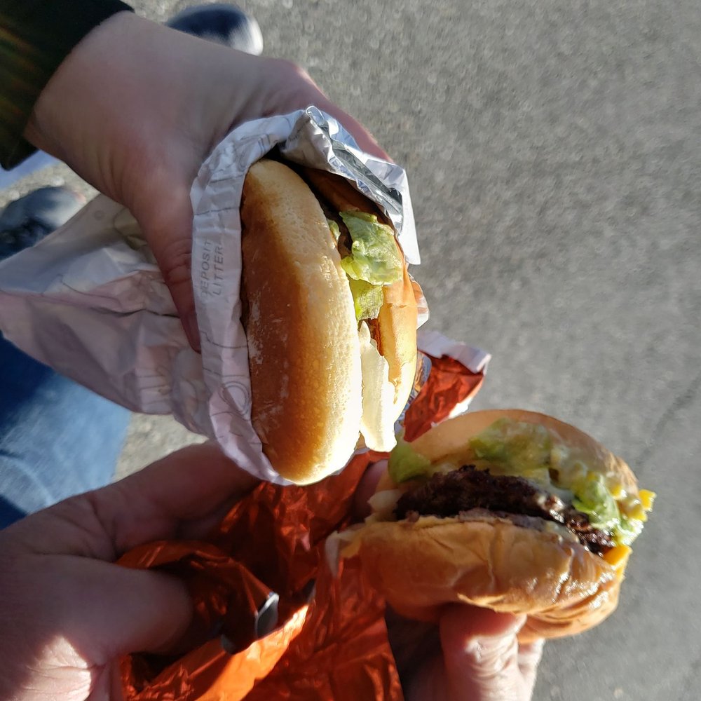 Dick's Drive-In - Special on the left, deluxe on the right. - Burgers Near Me - Edmonds, Washington Dick's Drive-In - Special on the left, deluxe on the right. - Burgers Near Me - Edmonds, Washington