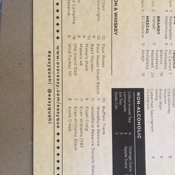 Easy ‘Que - Menu: Very nice selection of whiskeys and bourbons - Barbeque Near Me - Kailua, Hawaii