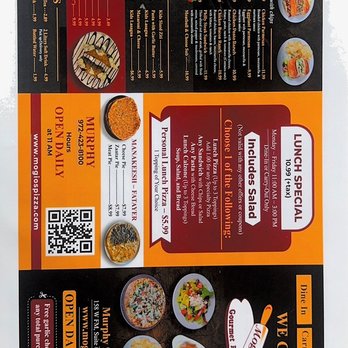 Mogio's Gourmet Pizza - Mogios front menu - Pizza Near Me - Murphy, Texas Mogio's Gourmet Pizza - Mogios front menu - Pizza Near Me - Murphy, Texas