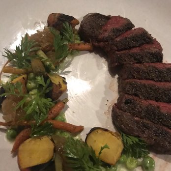 Trust - Australian wagyu with creamed peas, carrots, potatoes and pearl onions. It's delicious. - New American Near Me - San Diego, California Trust - Australian wagyu with creamed peas, carrots, potatoes and pearl onions. It's delicious. - New American Near Me - San Diego, California