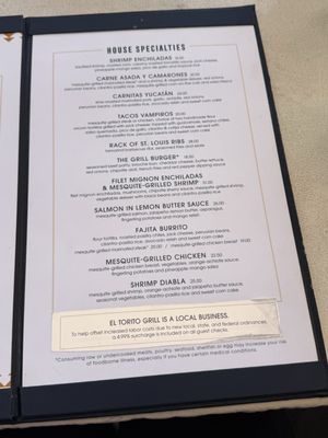 Menu photo 3 El Torito Grill Brea, CA