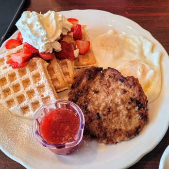 The Original Pancake House - Strawberry Waffles Plate - Pancakes Near Me - Redmond, Washington The Original Pancake House - Strawberry Waffles Plate - Pancakes Near Me - Redmond, Washington