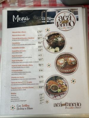 Menu photo 1 Acá en el Rancho Corning, CA Menu photo 1 Acá en el Rancho Corning, CA