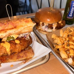 Namkeen - Clucking Waffle Sandwich, Nashville Hot Chicken Sandwich & Pataka Fries