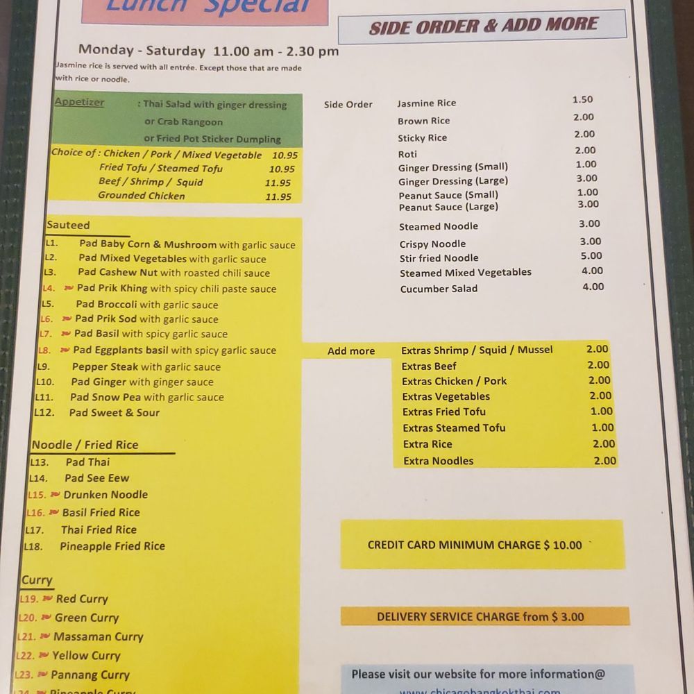 Bangkok Thai Cuisine - Lunch specials - Thai Near Me - Chicago, Illinois Bangkok Thai Cuisine - Lunch specials - Thai Near Me - Chicago, Illinois