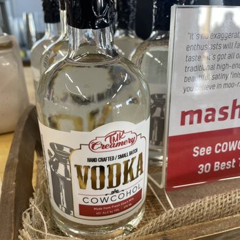 TMK Creamery - Their new "cowcohol" vodka made from distilling whey - Cheese Shops Near Me - Canby, Oregon TMK Creamery - Their new "cowcohol" vodka made from distilling whey - Cheese Shops Near Me - Canby, Oregon