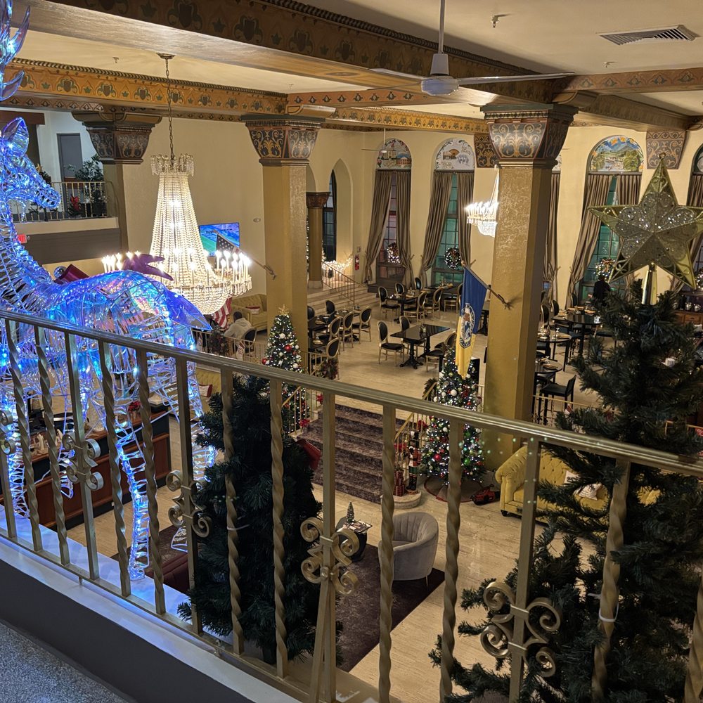 Americus Hotel - Lobby from second floor; decorated for the holidays. - Hotels Near Me - Allentown, Pennsylvania