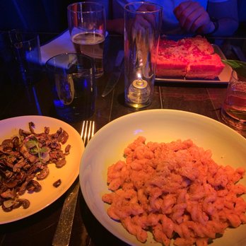 Superfrico - Morello mushrooms prepared vegan and their vegan pasta. In the back cheese pizza. - Italian Near Me - Las Vegas, Nevada Superfrico - Morello mushrooms prepared vegan and their vegan pasta. In the back cheese pizza. - Italian Near Me - Las Vegas, Nevada