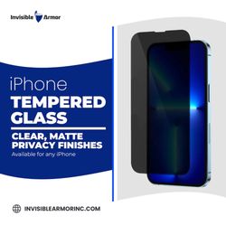 Invisible Armor iPhone, iPad, Samsung Repair & Protection - IPhone tempered glass privacy,matte and clear