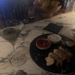 Mozzarella sticks and martini .. perfect Mozzarella sticks and martini .. perfect
