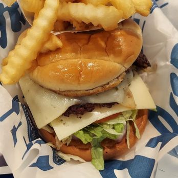 Culver's - Yum. Mushroom Swiss burger with fries - Burgers Near Me - Sanford, Florida