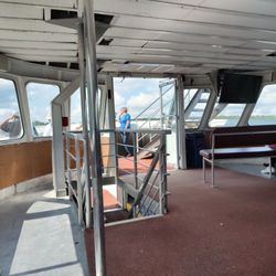 Gananoque Boat Lines - Aged interior with threadbare carpet and peeling paint