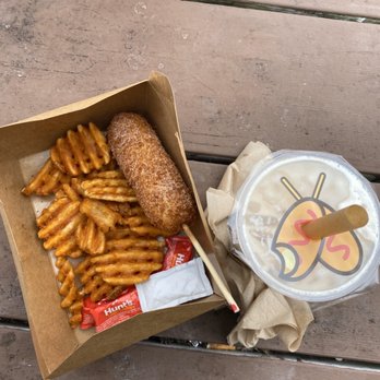 STIX - Waffle fries, house milk tea, and Cheese Corndog - Hot Dogs Near Me - San Francisco, California STIX - Waffle fries, house milk tea, and Cheese Corndog - Hot Dogs Near Me - San Francisco, California