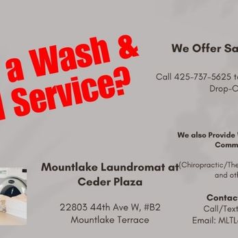 Mountlake Laundromat - Wash and Fold Service - Laundromat Near Me - Mountlake Terrace, Washington Mountlake Laundromat - Wash and Fold Service - Laundromat Near Me - Mountlake Terrace, Washington