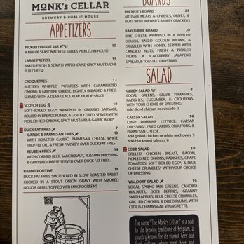 The Monk's Cellar - Menu - Pubs Near Me - Roseville, California