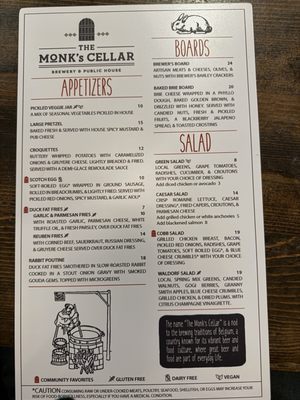Menu photo 2 The Monk's Cellar Roseville, CA