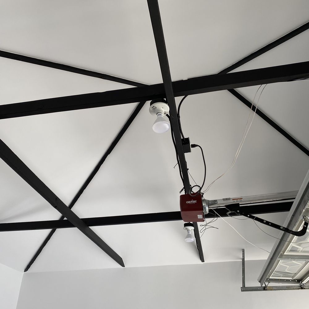 They insulated and drywalled our garage ceiling and prepped it to be painted. They insulated and drywalled our garage ceiling and prepped it to be painted.