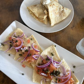 Cozy Crepes Cafe - The Alaskan Crepe was so fresh! The Crepesidilla Crepe was devoured too. - Creperies Near Me - Long Beach, California