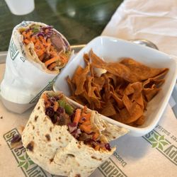 Snappy Salads - GoGo Steak Wrap with sweet potato chips