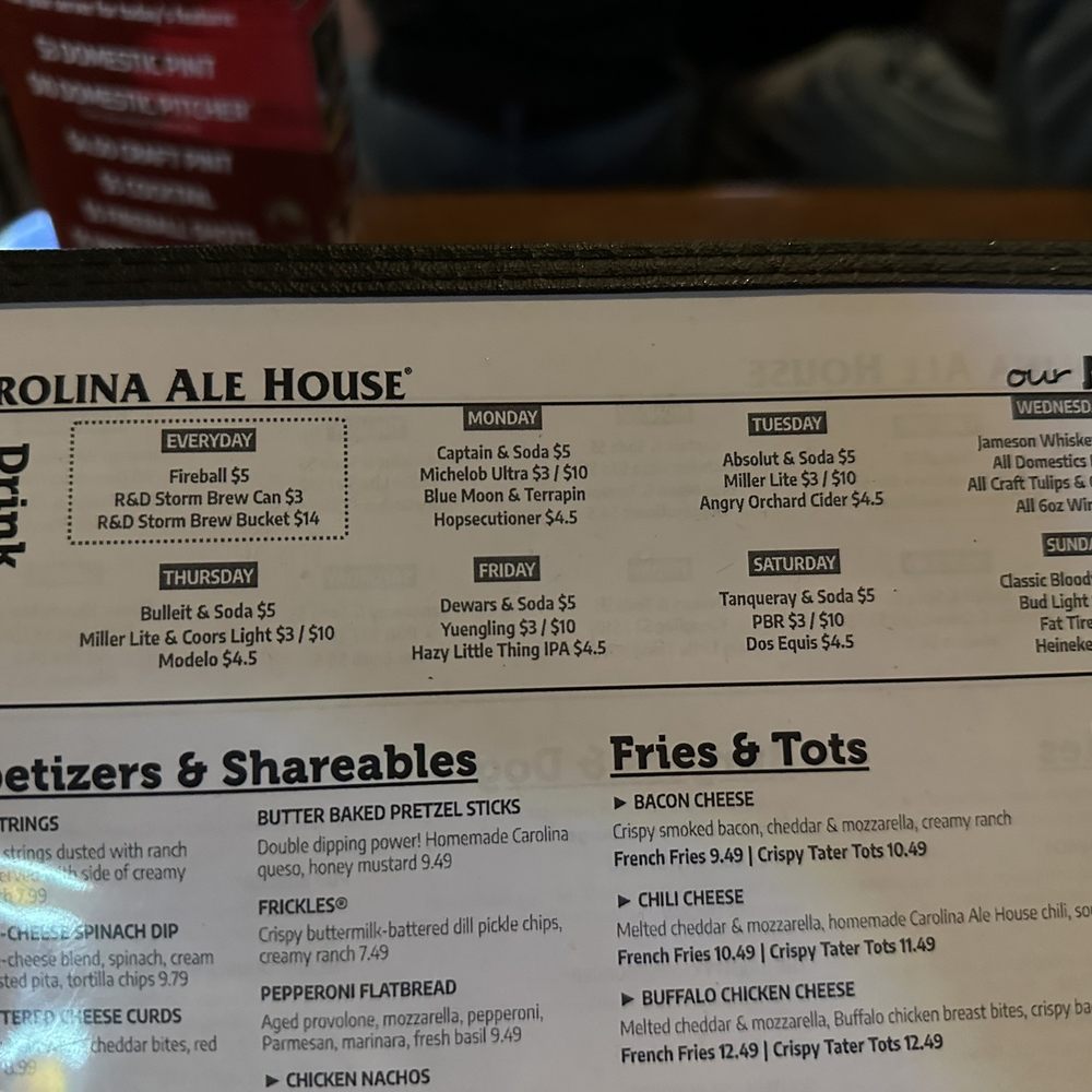Carolina Ale House - Specials! - Sports Bars Near Me - Raleigh, North Carolina Carolina Ale House - Specials! - Sports Bars Near Me - Raleigh, North Carolina