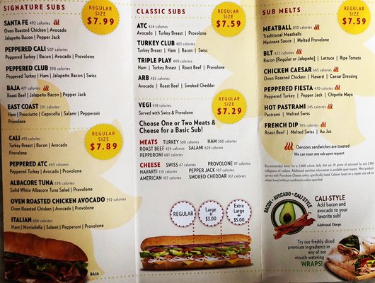 Menu photo 6 Submarina Temecula, CA