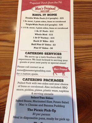 Menu photo 3 Moe's Original BBQ Rome, GA