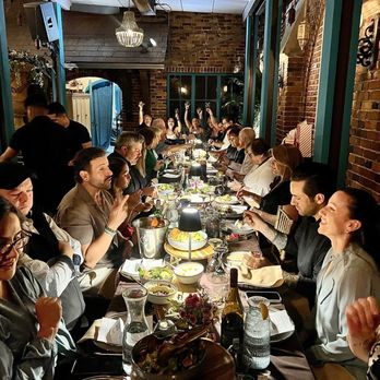 Eden Garden Bar & Grill - Long dinner table celebration - Mediterranean Near Me - Pasadena, California Eden Garden Bar & Grill - Long dinner table celebration - Mediterranean Near Me - Pasadena, California