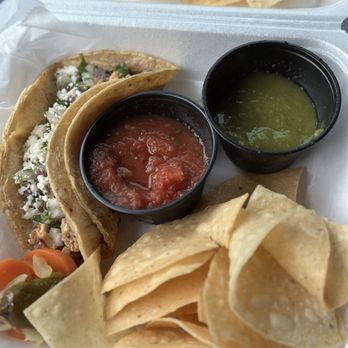 Joe's Lonestar Tacos - Chicken Taco togo with chips and salsa - Tacos Near Me - Canton, Georgia Joe's Lonestar Tacos - Chicken Taco togo with chips and salsa - Tacos Near Me - Canton, Georgia