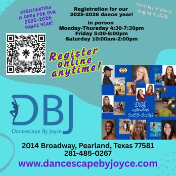 Dancescape By Joyce - Registration for Dancescape by Joyce can be completed online anytime. - Dance Schools Near Me - Pearland, Texas Dancescape By Joyce - Registration for Dancescape by Joyce can be completed online anytime. - Dance Schools Near Me - Pearland, Texas