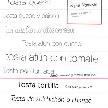Namaste Cafe y Bar - Carta de pinchos - Bars Near Me - Ávila, AV Namaste Cafe y Bar - Carta de pinchos - Bars Near Me - Ávila, AV