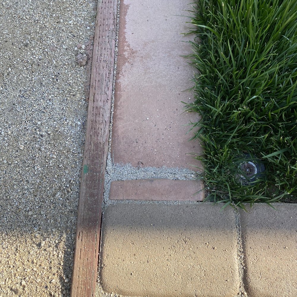 Del Mar Landscapes - Patched cement lawn border. - Landscaping Near Me - San Diego, California Del Mar Landscapes - Patched cement lawn border. - Landscaping Near Me - San Diego, California
