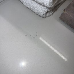 Hair in the bathroom