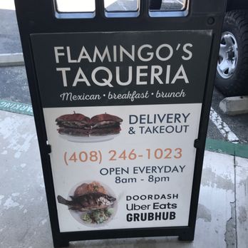 Flamingo's - a sign for a restaurant - Mexican Near Me - San Jose, California