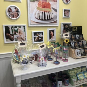 Nothing Bundt Cakes - They usually sale cute items too pricey for my taste though. The sprinkle wine glass is $14 - Desserts Near Me - Redlands, California