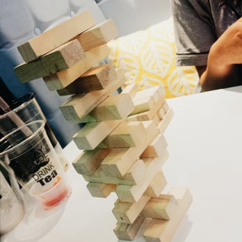 Teasociety - Jenga ! Along with other board games such as Monopoly and card games like Uno. - Coffee & Tea Near Me - San Jose, California Teasociety - Jenga ! Along with other board games such as Monopoly and card games like Uno. - Coffee & Tea Near Me - San Jose, California