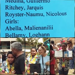 Mauka Lani Elementary School - With his papa and grandma!! it!