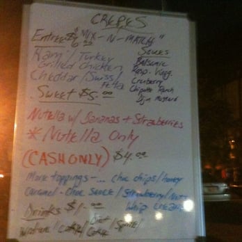 The Crêpe Company - Menu from the Firestone food truck event on 7/20/11. - Food Trucks Near Me The Crêpe Company - Menu from the Firestone food truck event on 7/20/11. - Food Trucks Near Me