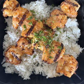 Dr Grubb's - Shrimp plate with extra skewer. (Extra is $10.49) - American Near Me - Claremont, California Dr Grubb's - Shrimp plate with extra skewer. (Extra is $10.49) - American Near Me - Claremont, California