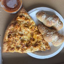 Buffalo Chicken Slice And Garlic Knots. Buffalo Chicken Slice And Garlic Knots.