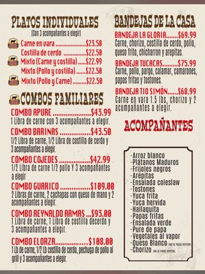 Menu photo 3 La Gloria Grill Kissimmee, FL