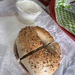EVERYTHING BAGEL TOASTED W- CREAM CHEESE ON THE SIDE