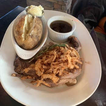 Old Stone Steakhouse - Old Stone Slow Roasted Prime Rib with bake potato - Steakhouses Near Me - Belmont, North Carolina Old Stone Steakhouse - Old Stone Slow Roasted Prime Rib with bake potato - Steakhouses Near Me - Belmont, North Carolina