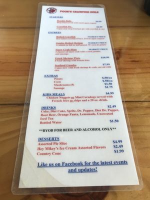 Menu photo 7 Pook's Crawfish Hole Santa Fe, TX