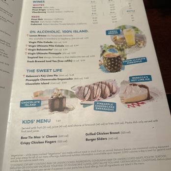 Bahama Breeze - Menu2 - Bars Near Me - Tukwila, Washington