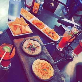 Flights - Hummus flight and shrimp flight - New American Near Me - Las Vegas, Nevada Flights - Hummus flight and shrimp flight - New American Near Me - Las Vegas, Nevada
